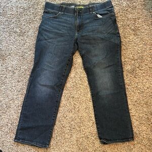 Lee Jeans Men 38x29 Blue Extreme Motion Straight Fit Tapered Leg Stretch Work